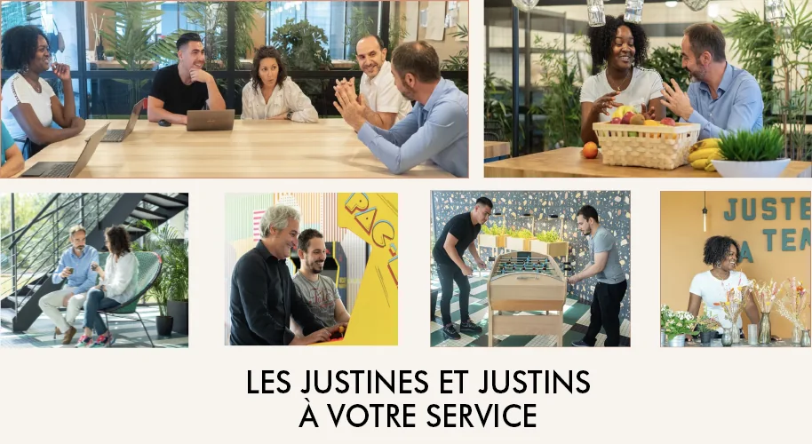 Les Justines et Justins de Juste à temps à votre service
